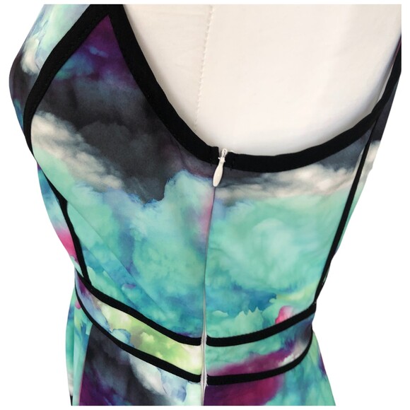 Adelyn Rae Sleeveless Watercolor Fit and Flare Mini Cocktail Dress Size S - Picture 4 of 12
